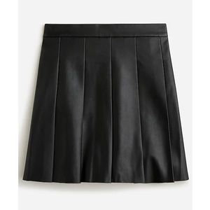 J CREW CREWCUTS Girls Skirt Faux Leather Pleated Black size M/8